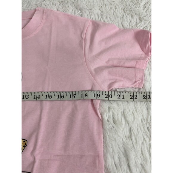 Bunny T-Shirt Women's Size M Pink Leopard Glasses Easter Bunny Graphic Tee - Picture 3 of 11